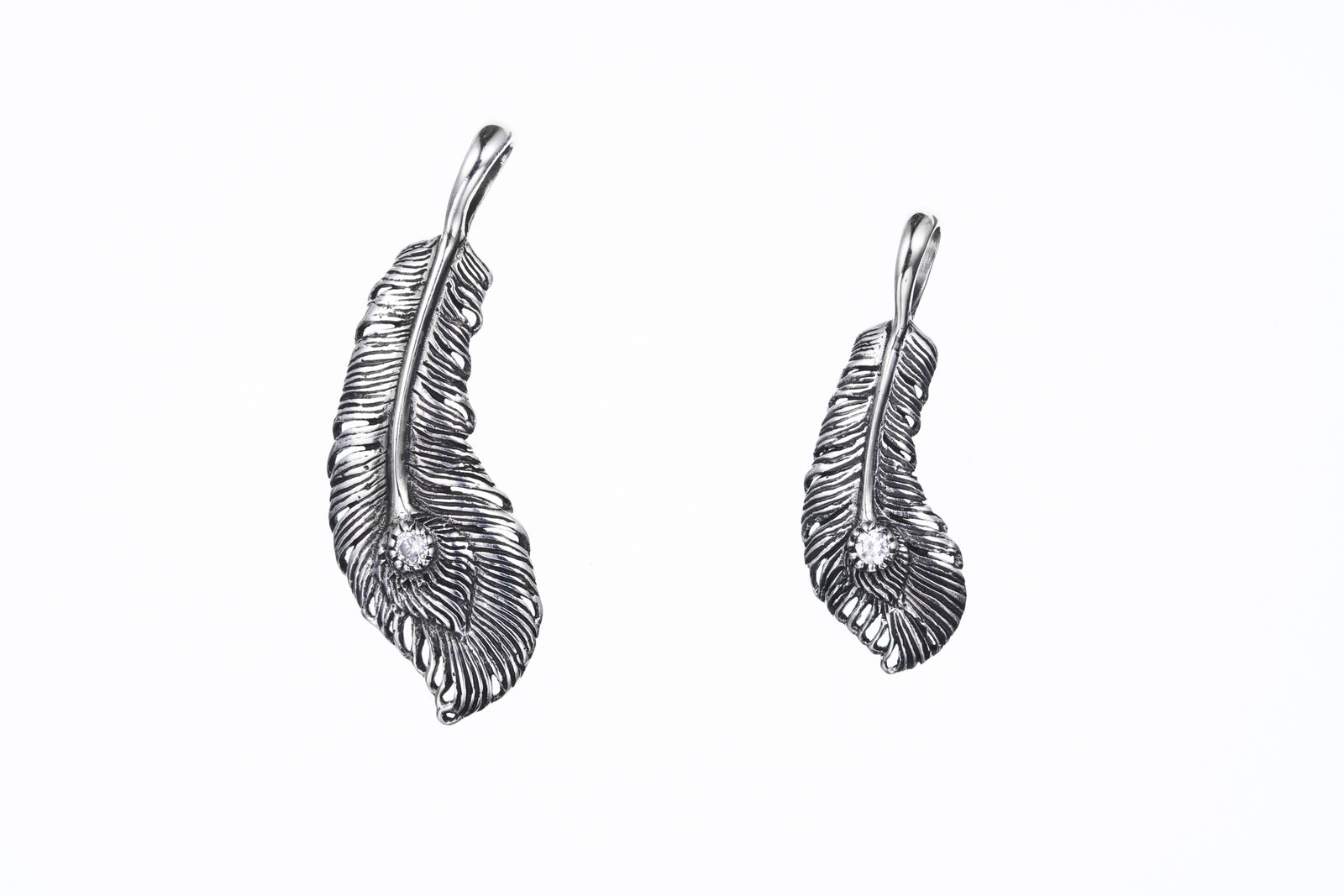 Phoenix Tail Feather Charm : (White CZ)｜フェニックス・テイル