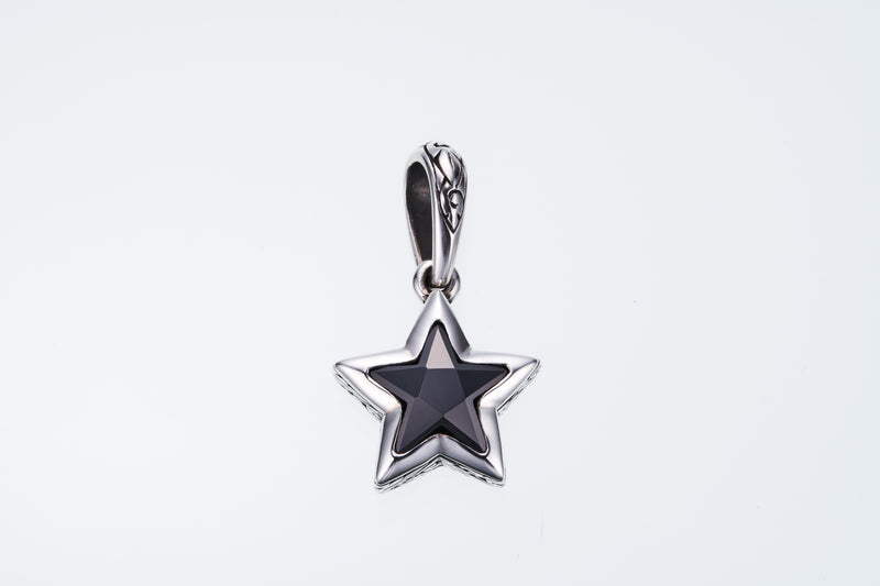 Jeweled Ivy Star Pendant : (Black CZ)-ZOCALO.JAPAN
