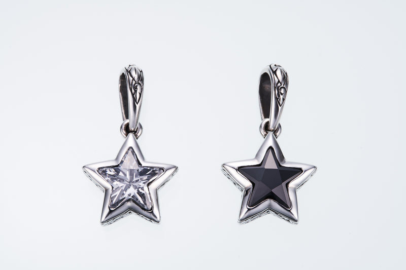 Jeweled Ivy Star Pendant : (White CZ)-ZOCALO.JAPAN