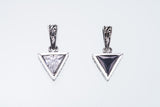 Jeweled Ivy Triangle Pendant : (Black CZ)-ZOCALO.JAPAN