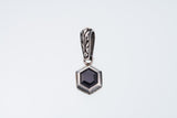 Jeweled Ivy Hexagon Pendant : (Black CZ)-ZOCALO.JAPAN