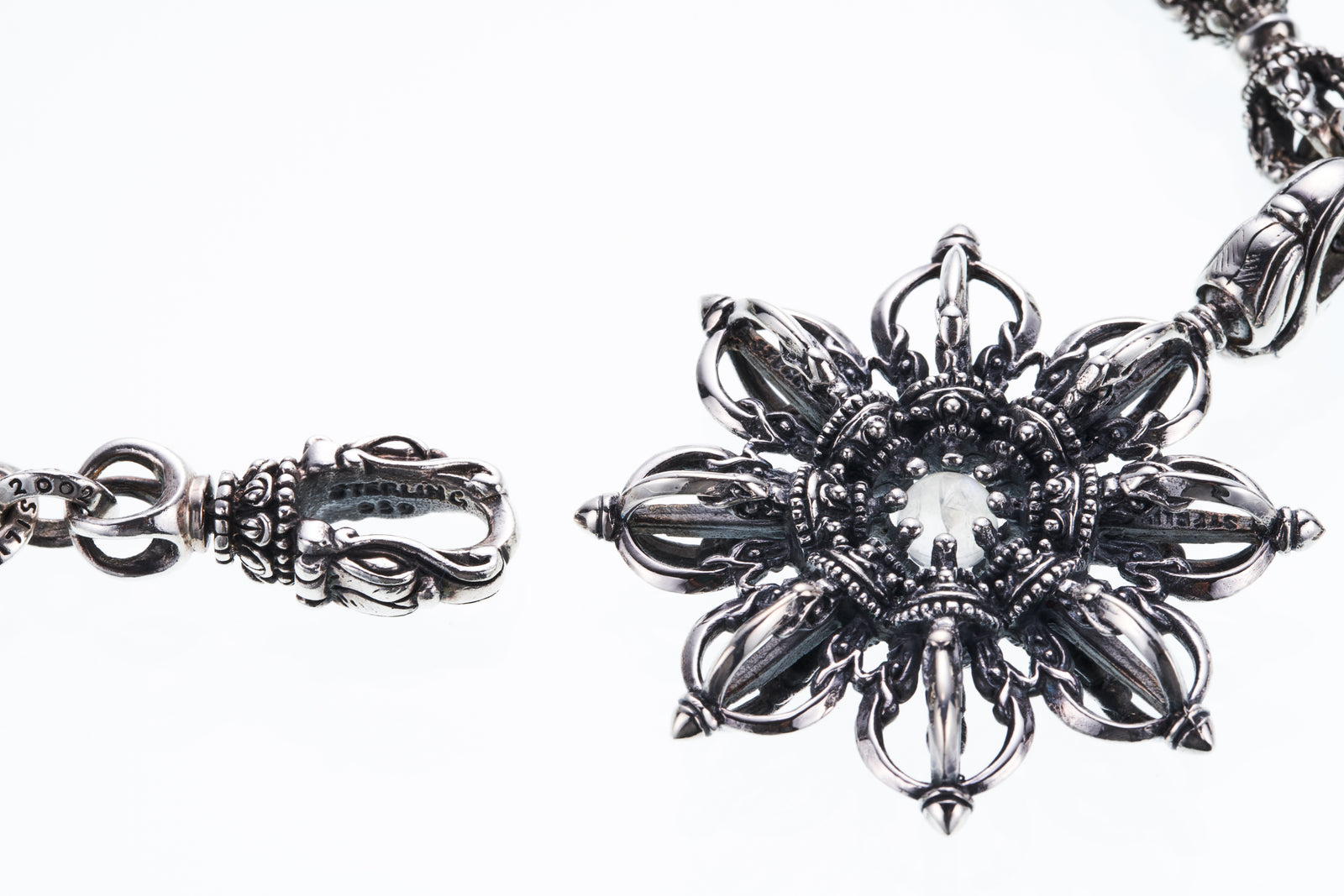 ZOCALO ナロー ドージェ ホイール(L) レインボームーンストーン Wheel Dorje : (Rainbow Moonstone)｜ホイール・ドージェ・ペンダント