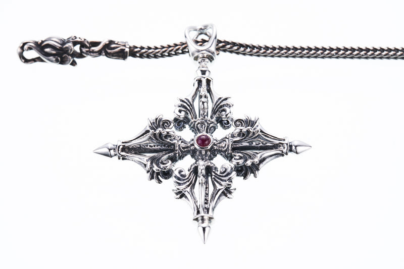 7-Point Double Dorje:Ruby&Sapphire|ZOCALO JAPAN|Talisman Jewelry