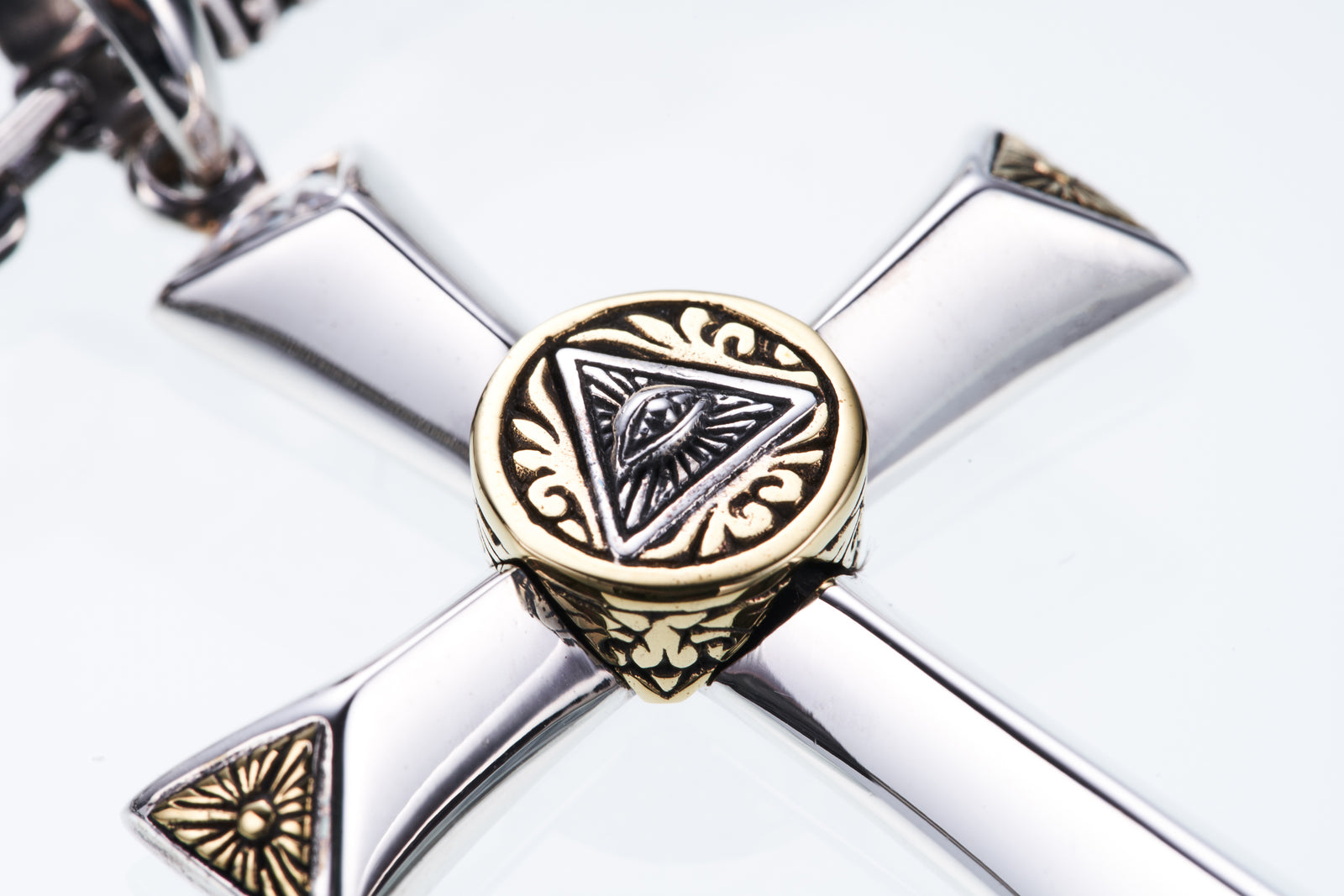 ZOCALO スクエア　ペンダントトップ　ブラック&ホワイトCZ セット　ペア Pendant & Necklace Set |ペンダントトップとネックレスのセット