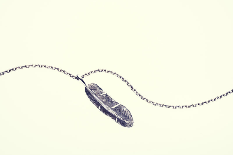 Phoenix Feather Pendant (L) : Necklace Chain Set-ZOCALO.JAPAN