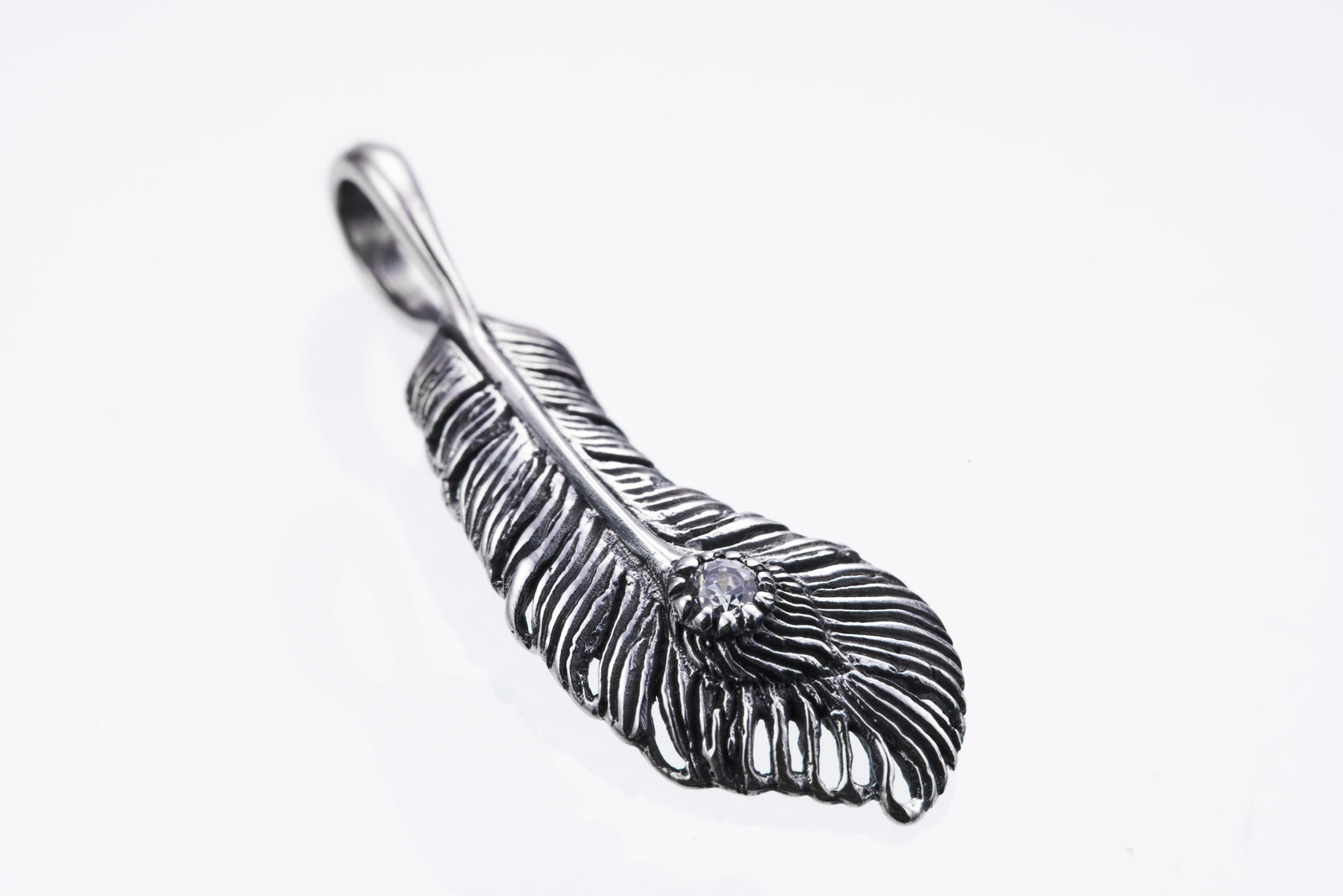 Phoenix Tail Feather Charm : (White CZ)｜フェニックス・テイル