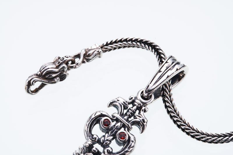 Antique Key : Type2 (Garnet & Sapphire)｜アンティーク・キー 