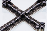 Marcasite Cross Pendant : M (Black CZ)-ZOCALO.JAPAN
