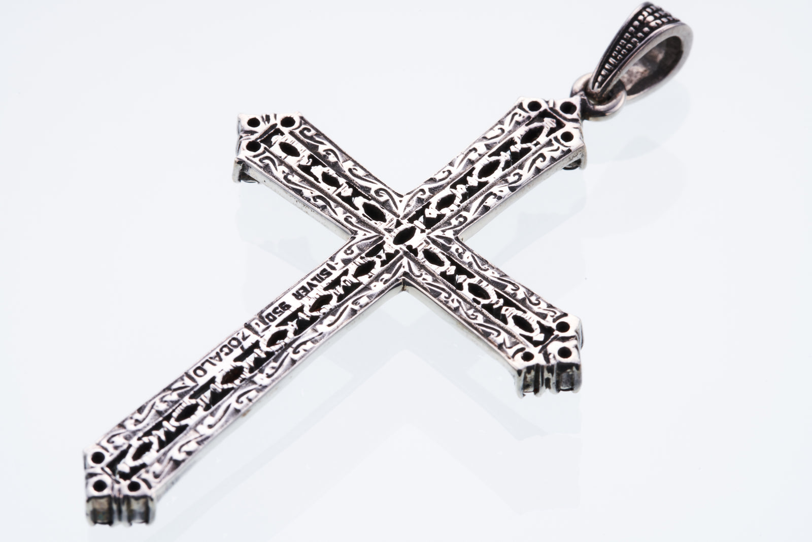 Marcasite Cross Pendant: M (Garnet) | Marca Site Cross