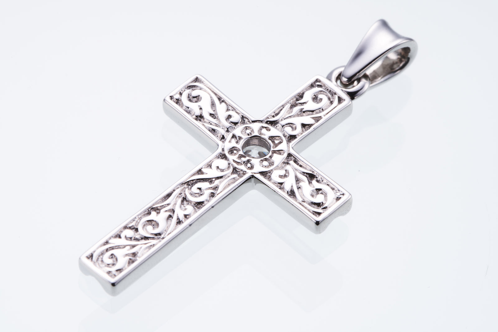 Trench Cross Pendant : L (White Finish)｜トレンチ・クロス