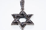 Jewish Star Pendant : S (Black CZ)-ZOCALO.JAPAN