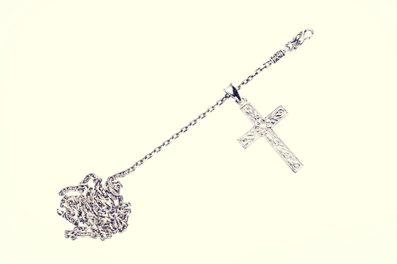 ZOCALO ソカロ　トレンチクロス　ネックレス Trench Cross Pendant : L (White Finish)｜トレンチ・クロス