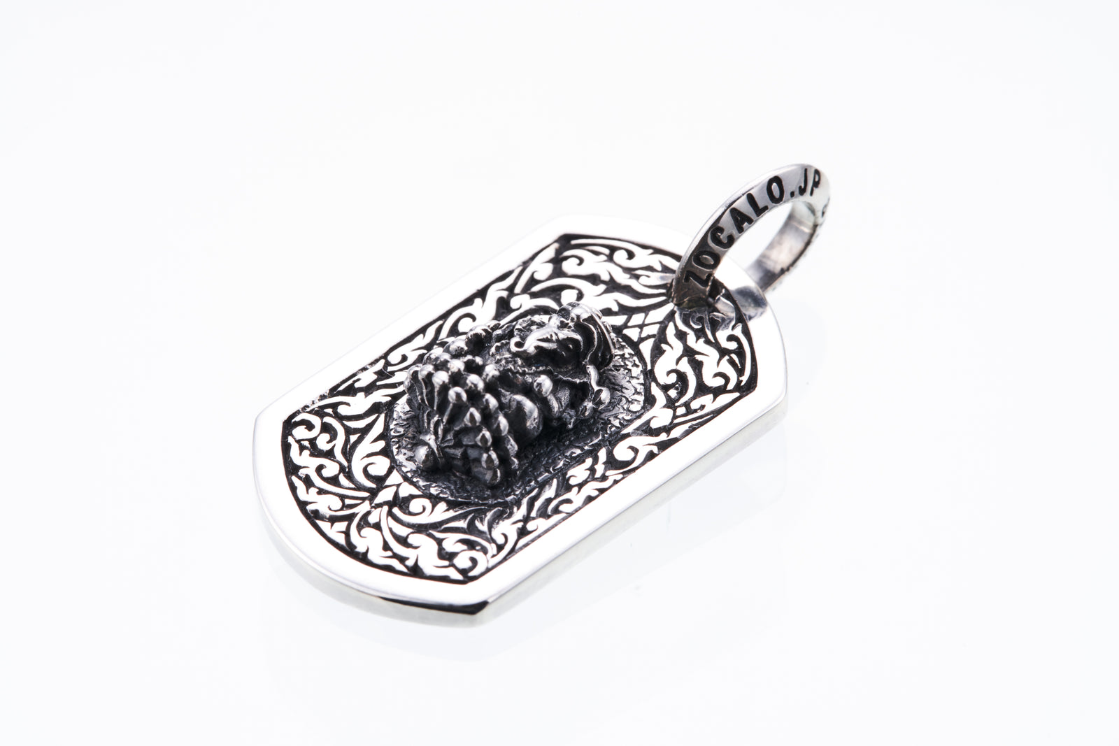 希少 極美品 ソカロ ネックレス シルバー ガネーシャ ドッグタグ SV925 希少 極美品 ソカロ ネックレス シルバー ガネーシャ ドッグタグ