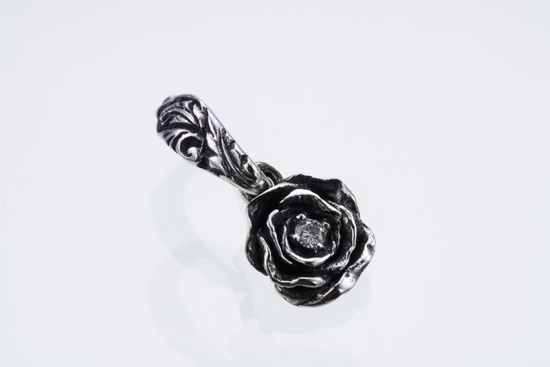 Elegant Rose Pendant : S (White Diamond)-ZOCALO.JAPAN