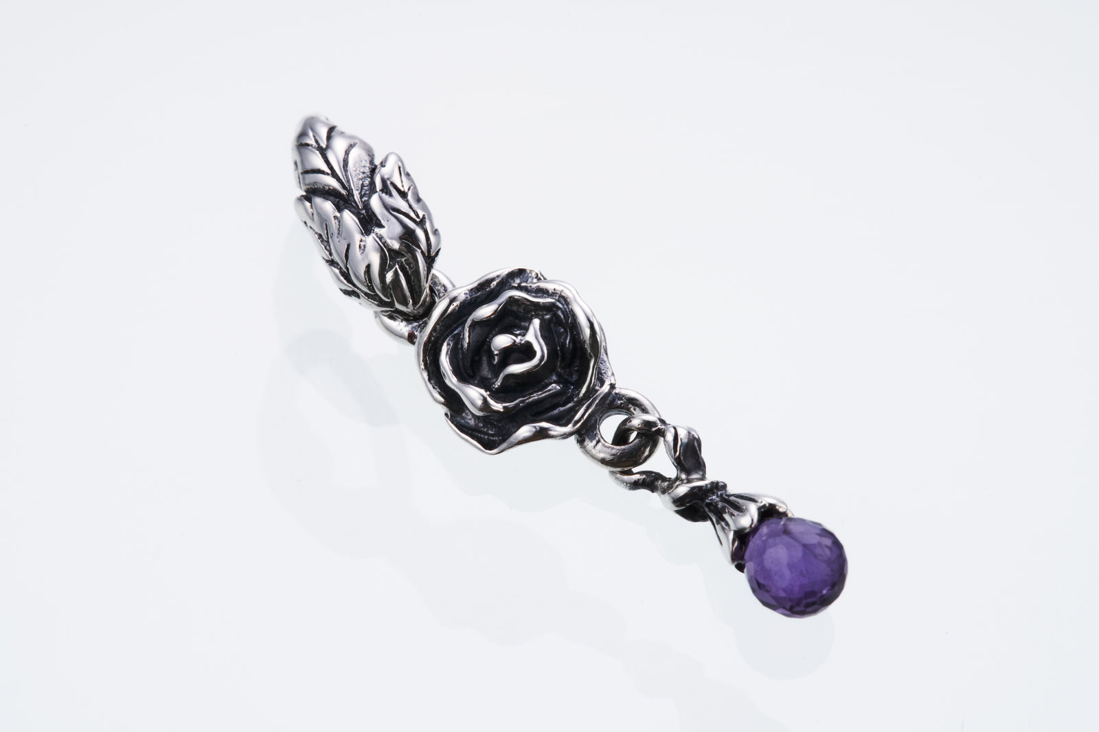 Jeweled Rose Pendant : (Amethyst)｜ジュエルド・ローズ・ペンダント