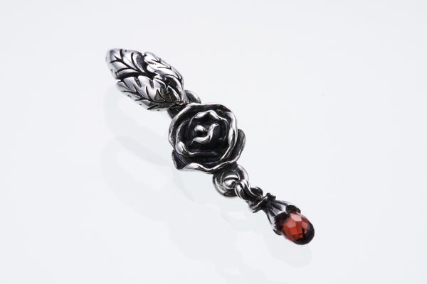 Jeweled Rose Pendant : (Garnet)-ZOCALO.JAPAN