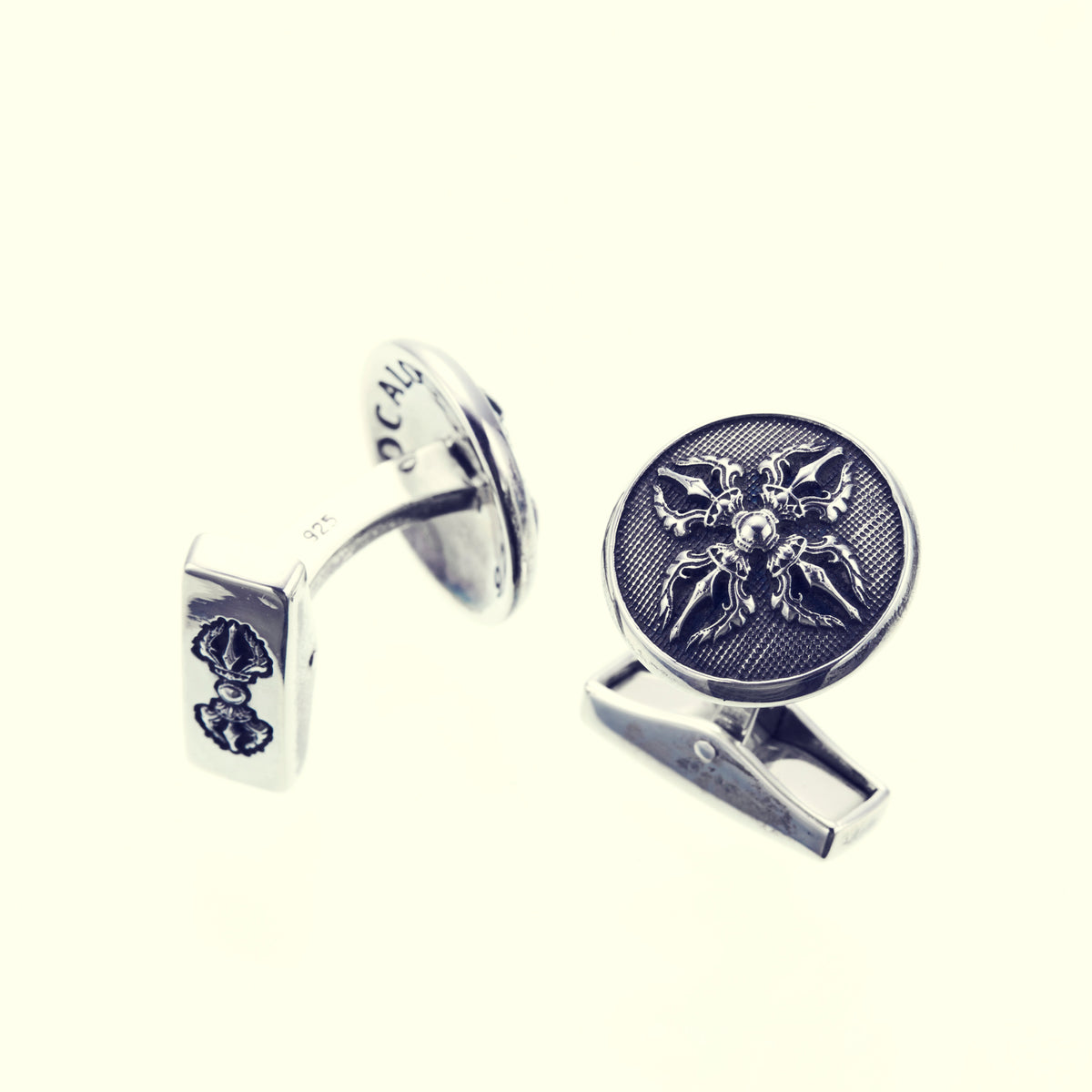 Silver Cufflinks - Japanese newest Kamon - Oda Melon