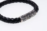 Braided Leather Bracelet : Black-ZOCALO.JAPAN