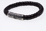 Braided Leather Bracelet : (Dark Brown)-ZOCALO.JAPAN