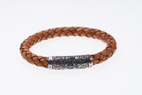 Braided Leather Bracelet : Brown-ZOCALO.JAPAN