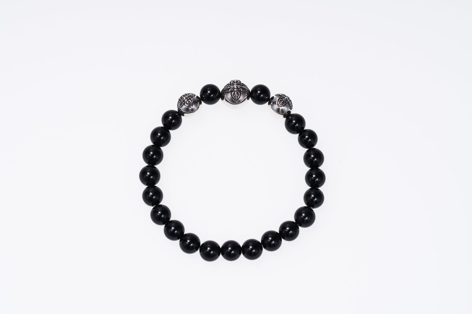 Stone Bracelet With Double Dorje Ball : (Onyx)｜ストーン・ブレスレット ：（オニキス） – ZOCALO  JAPAN OFFICIAL WEB SITE