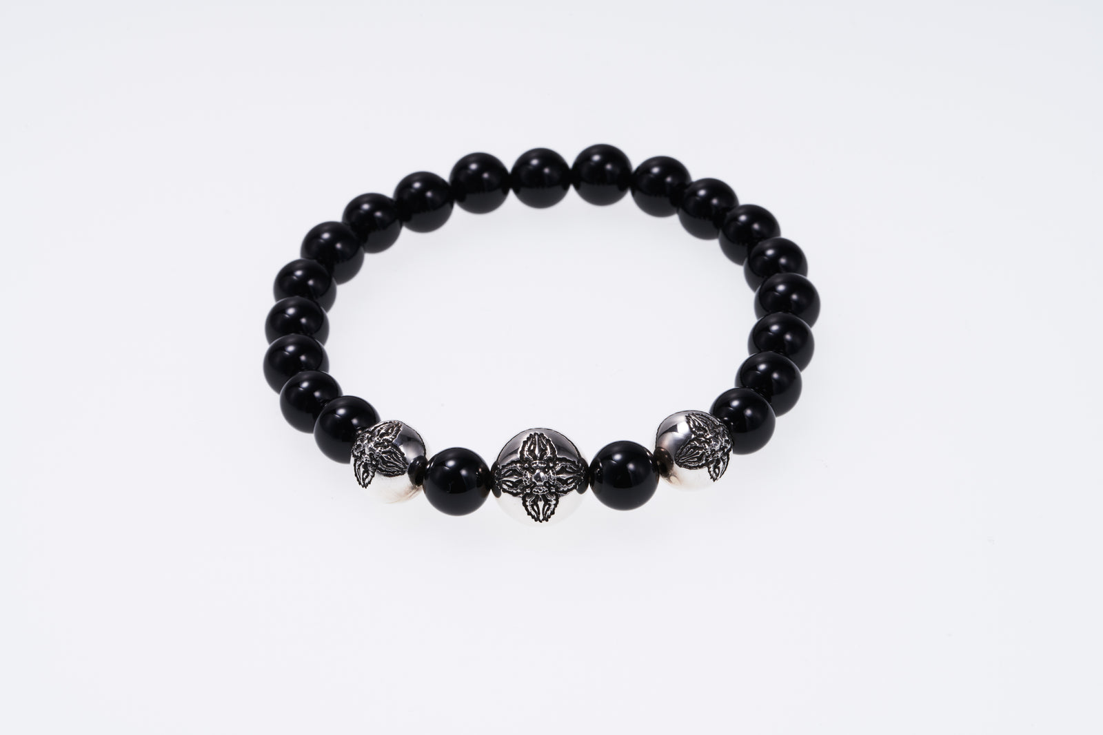 Stone Bracelet With Double Dorje Ball : (Onyx)｜ストーン・ブレスレット ：（オニキス） – ZOCALO  JAPAN OFFICIAL WEB SITE