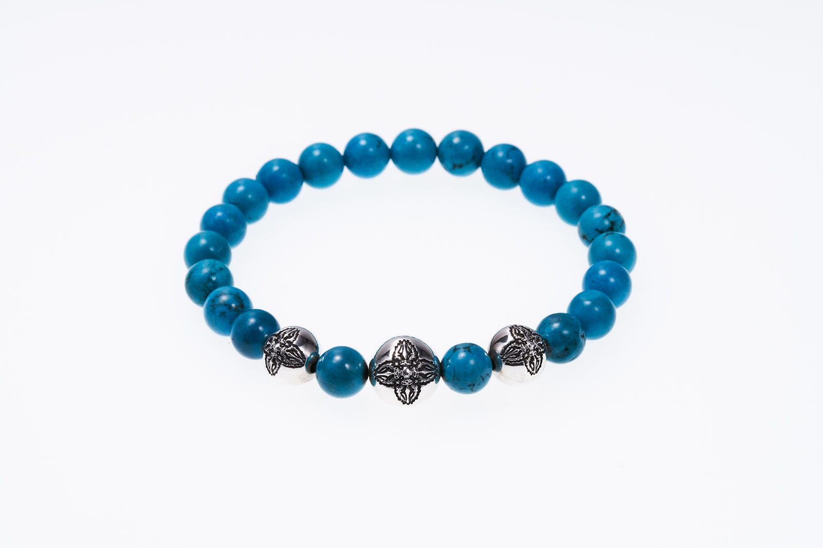 Stone Bracelet With Double Dorje Ball : (Turquoise)｜ストーンブレスレット：（ターコイズ） –  ZOCALO JAPAN OFFICIAL WEB SITE