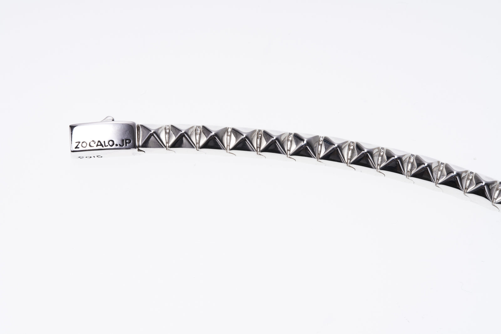 ZOCALO ソカロ タイニー ピラミッドスタッズ ブレスレット シルバー925 Tiny Pyramid Studs Bracelet : Shiny / M (18cm)｜スタッズ
