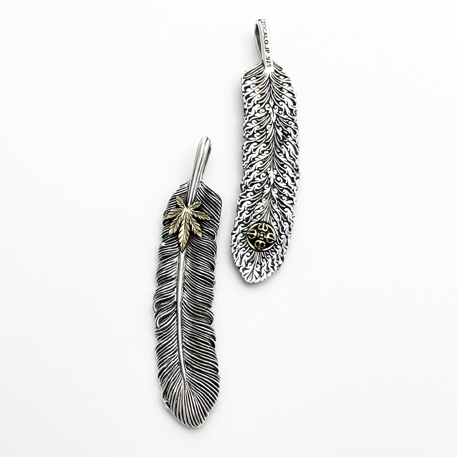 18Kリーフモティーフペンダントトップ 18Kリーフモティーフペンダント