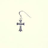 Cross on Cross Hook Earring : (White CZ)-ZOCALO.JAPAN