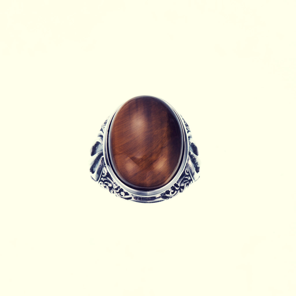 【ZOCALO】ドージェ・ストーン・リング ( タイガーアイ ) DorjeStoneRing_TigerEye__Y_102