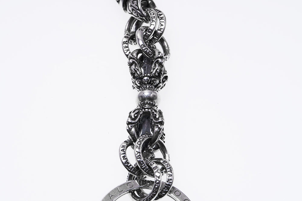 Tibetan Dragon Dorje Key Chain: silver| dragon dozier