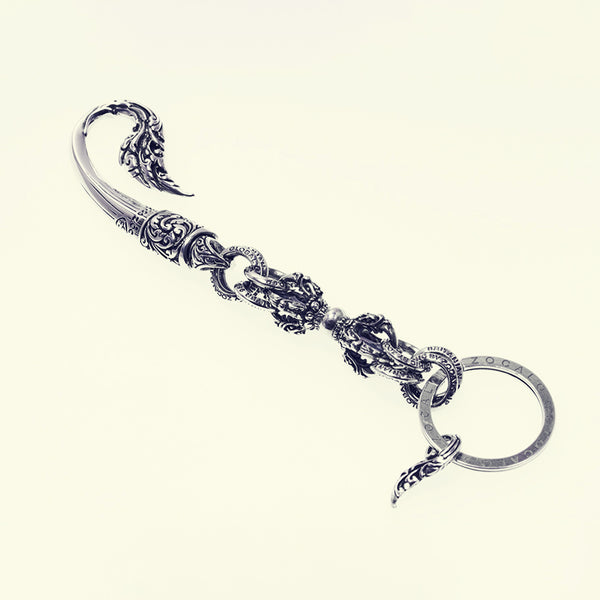 Tibetan Dragon Dorje Key Chain：Silver-ZOCALO.JAPAN