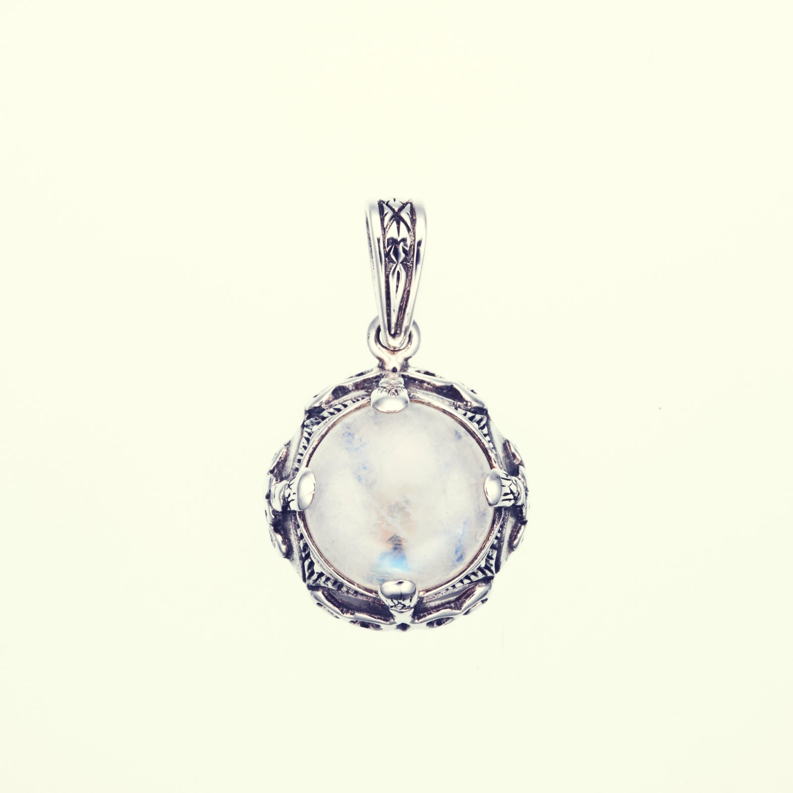 Islamic Round Pendant : L (Rainbow Moonstone)｜イスラミック・ラウンド・ペンダントトップ  L（レインボームーンストーン）｜ – ZOCALO JAPAN OFFICIAL WEB SITE