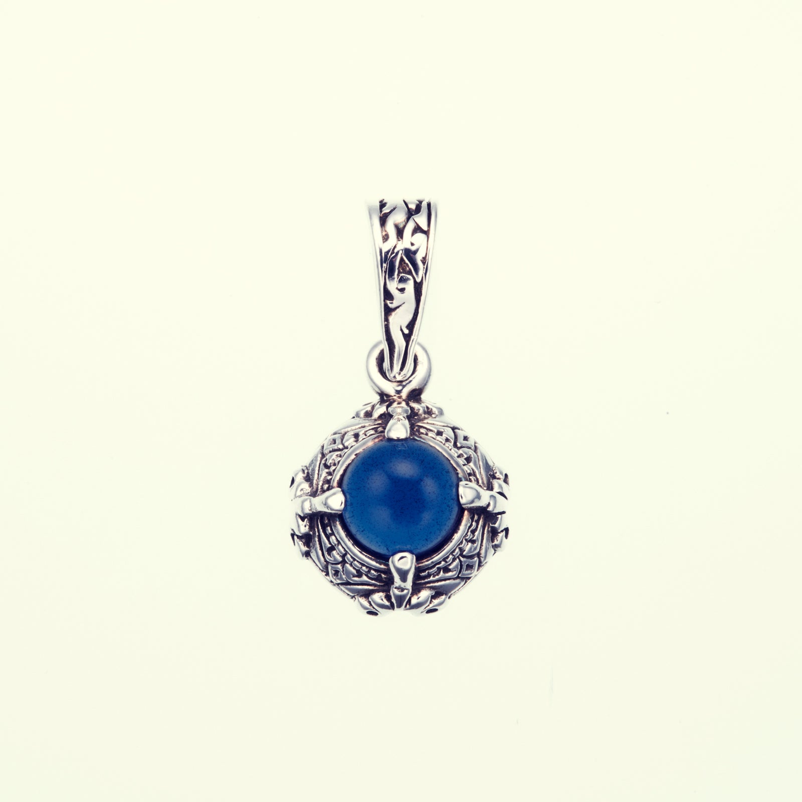 Islamic Round Pendant : S (Sapphire CZ)｜イスラミック