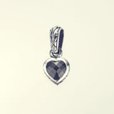 Jeweled Ivy Heart Pendant : L (Black CZ)-ZOCALO.JAPAN
