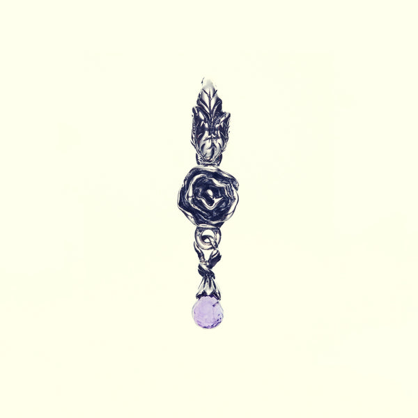 Jeweled Rose Pendant : (Amethyst)-ZOCALO.JAPAN