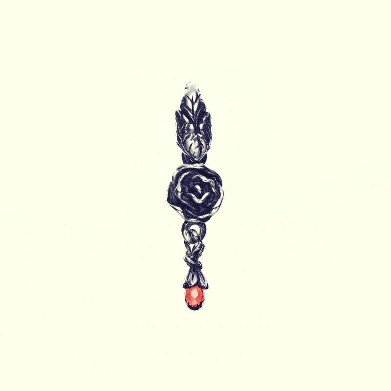Jeweled Rose Pendant : (Garnet)-ZOCALO.JAPAN