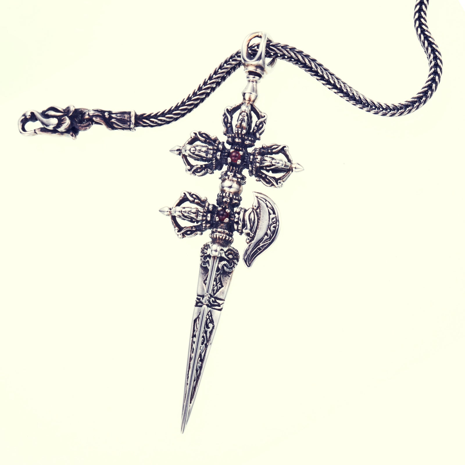 スーパーセール期間限定 Bird Double Dorje Kartika Dagger (S) : (Garnet / Blue アクセサリー