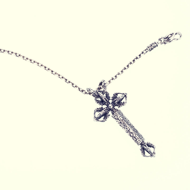 Tibetan Dragon Dorje Cross (S) : Necklace Chain Set-ZOCALO.JAPAN