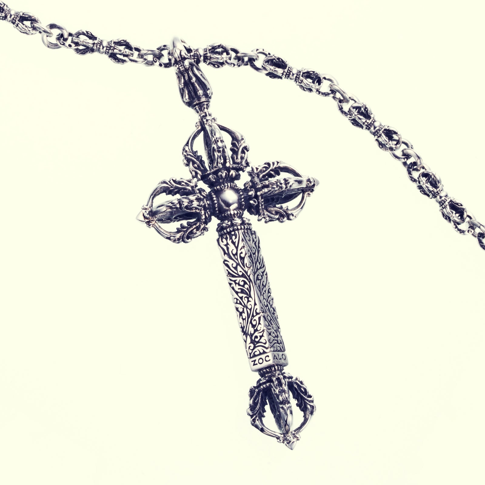 Tibetan Dragon Dorje Cross : (L)｜チベタン・ドラゴン・ドージェ 