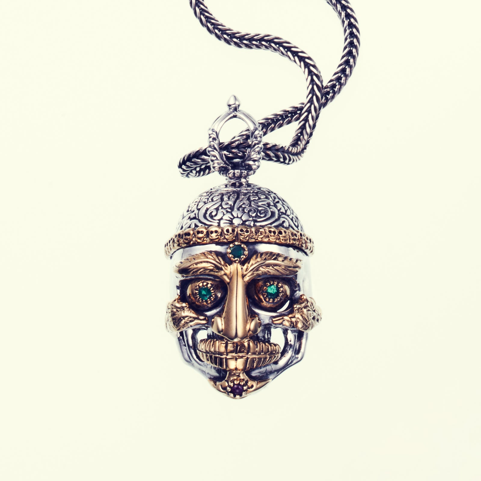 チビSKULL Pendant 真鍮＋50cm喜平チェーン付き ネックレス・ペンダント しゅう 通販｜Creema(クリーマ) 18190625
