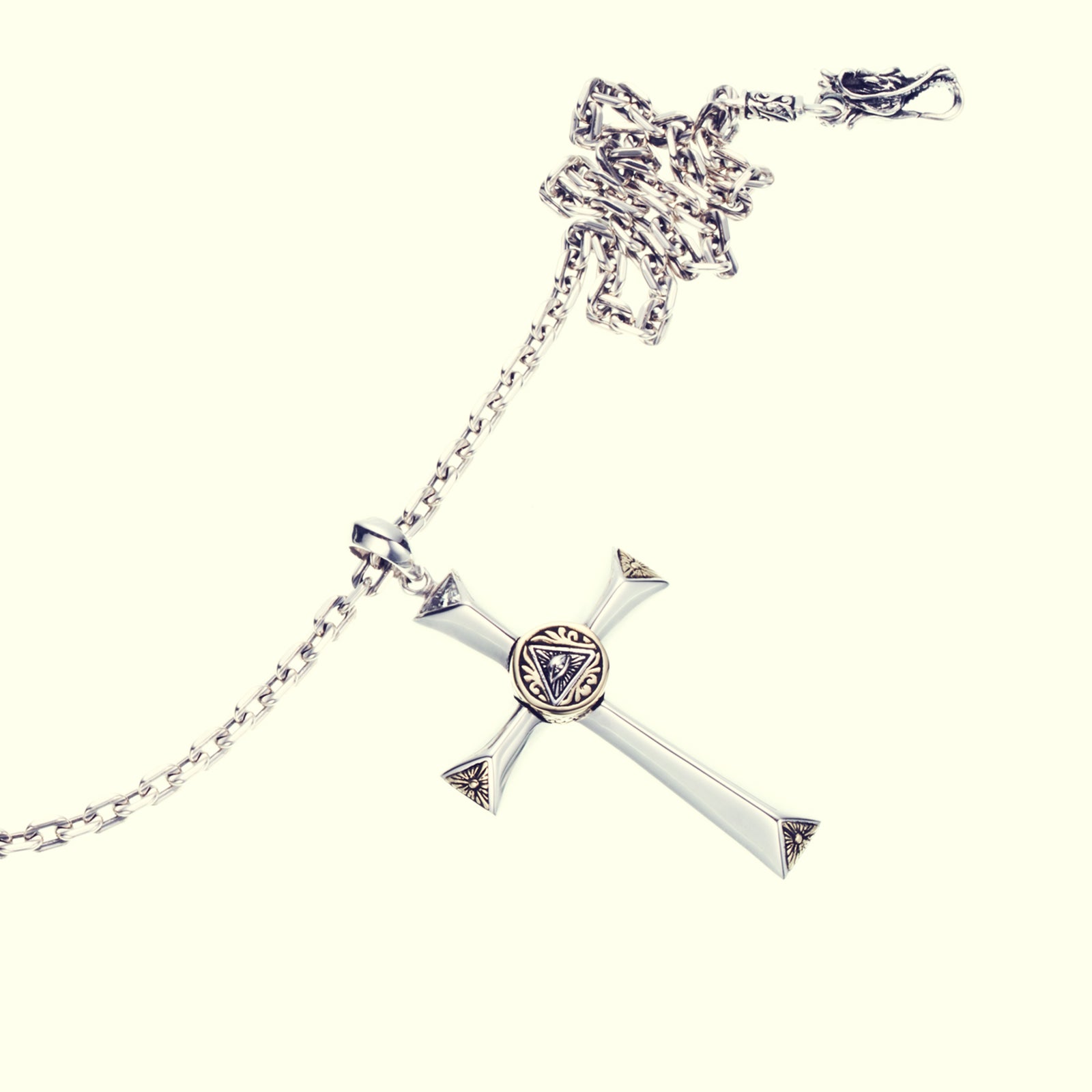 ZOCALO ソカロ｜Eye of Providence Cross (White CZ) : Necklace