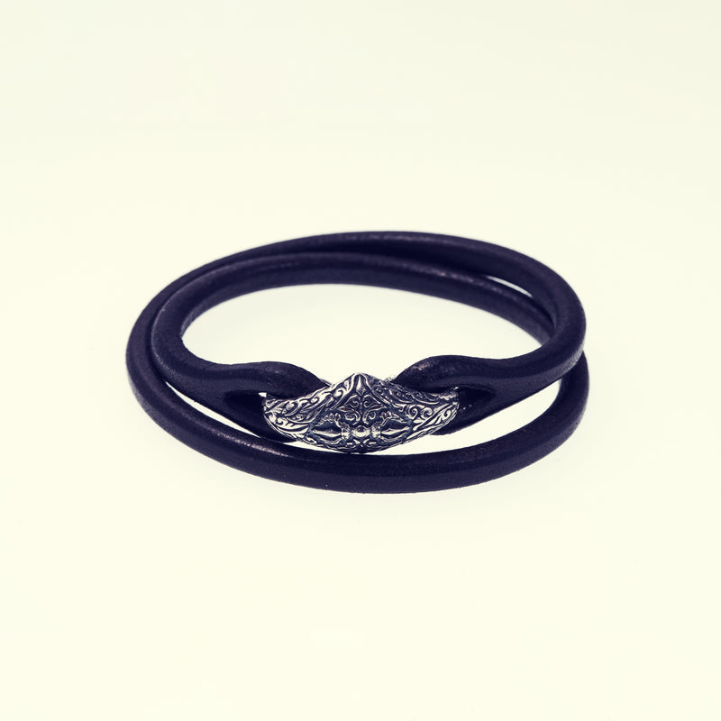Double Wind Bracelet : S (Black)-ZOCALO.JAPAN