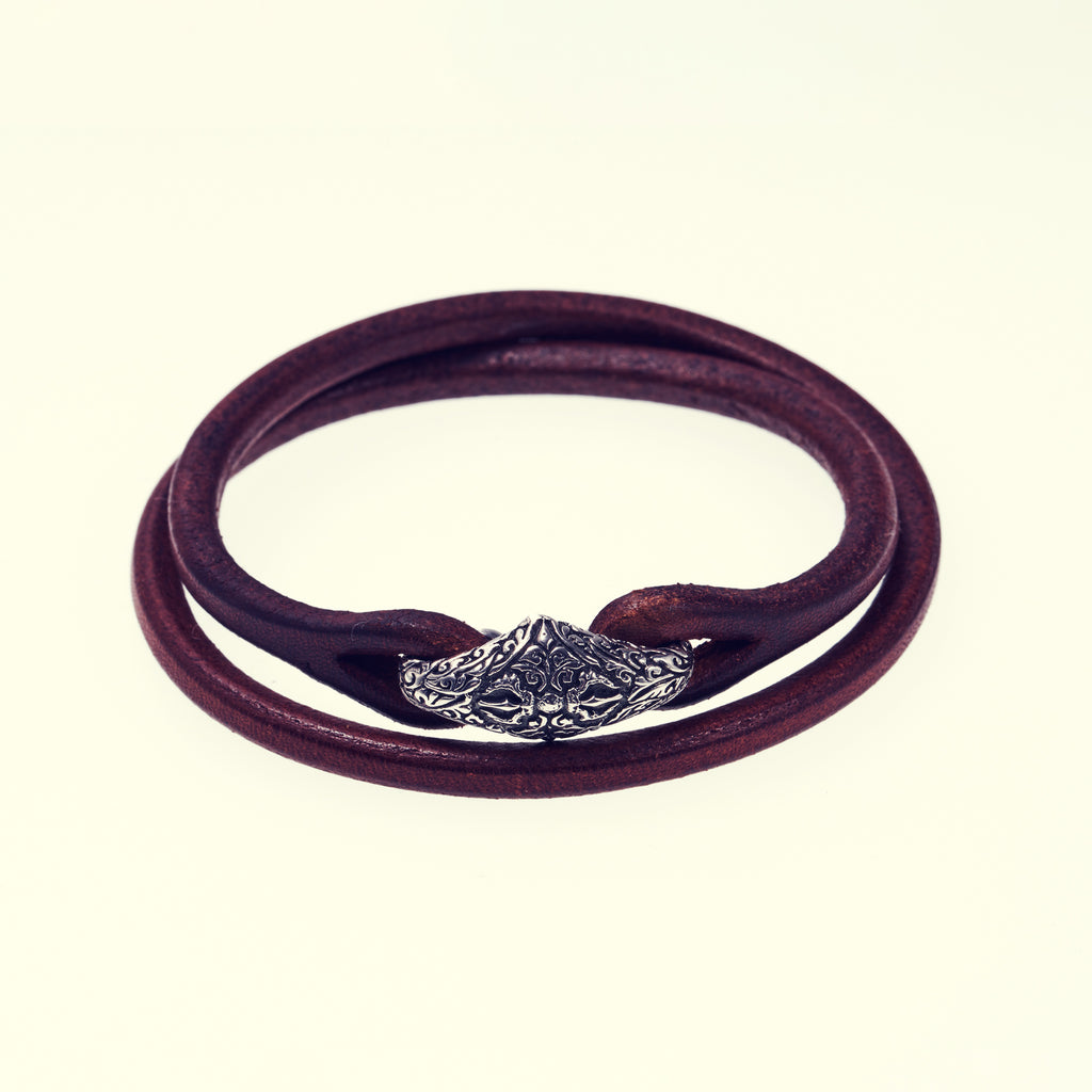Double Wind Bracelet : M (Brown) ｜ダブル・ワインド・ブレスレット zocalo(ソカロ) DOUBLE WIND BRACELET