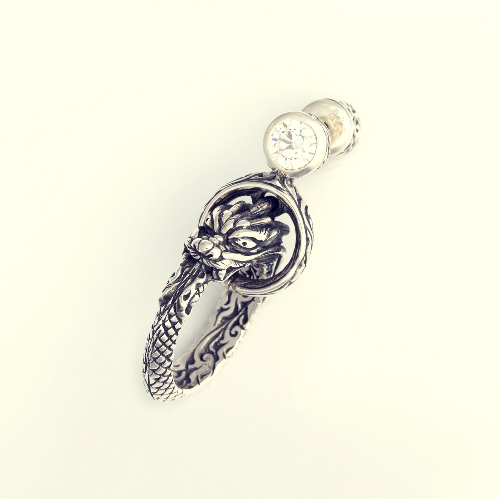Ouroboros Dragon Stud : (White CZ)|ウロボロス・ドラゴン Ouroboros Dragon Stud : (White CZ)|ウロボロス・ドラゴン