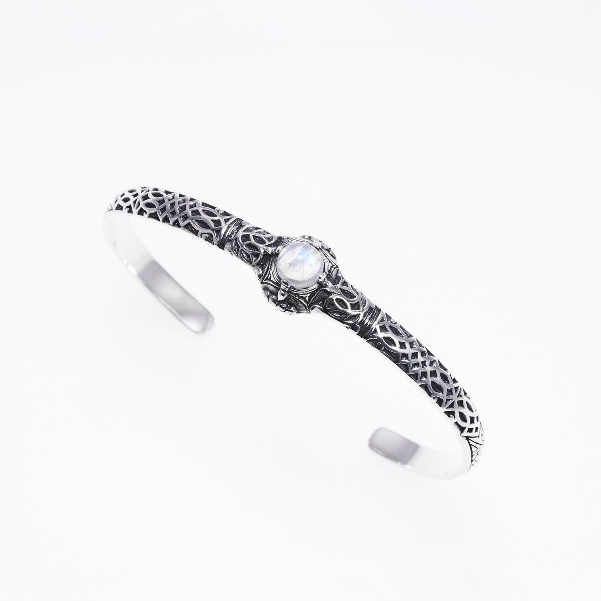 新品★ZOCALO フルールドリス・バングル　レインボームーンストーン Fleur de lis Bangle : Rainbow Moonstone｜フルール ド リス バングル