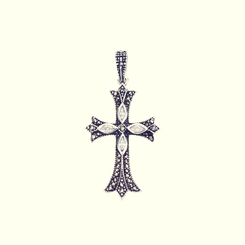 Cross on Cross Pendant : S (White CZ) |クロス・オン・クロス・ペンダント S（ホワイトCZ） – ZOCALO  JAPAN OFFICIAL WEB SITE