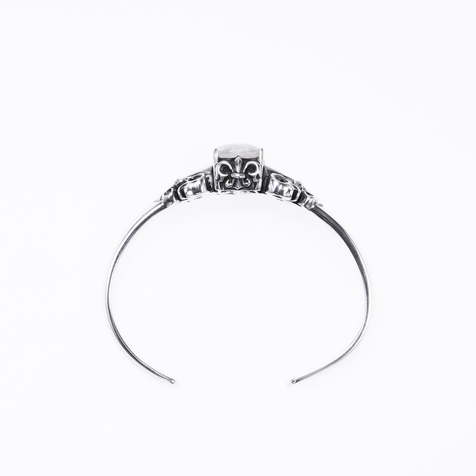 Fleur de lis Bangle : Rainbow Moonstone｜フルール ド リス バングル