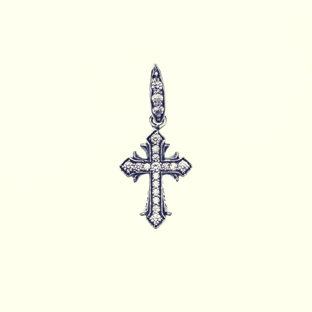 Lily Cross Charm : (White CZ)｜リリー・クロス・チャーム